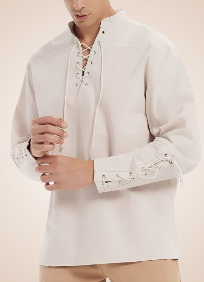 Steampunk Pirate Beige Shirt - Steampunk Australia