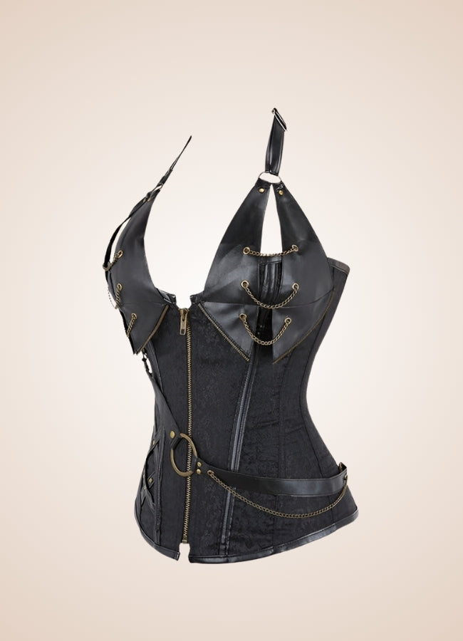 Steampunk Pirate Corset With Chain - Steampunk Australia