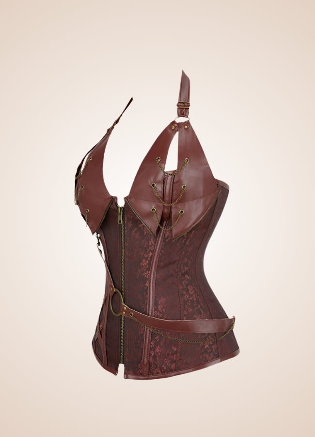 Steampunk Pirate Corset With Chain - Steampunk Australia