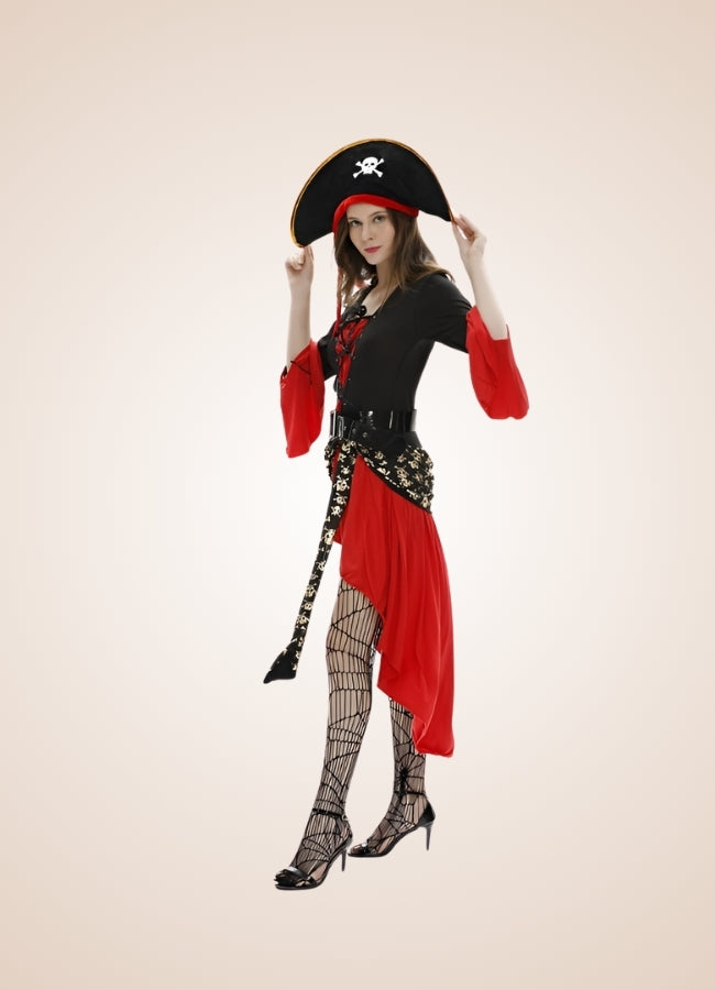 Steampunk Pirate Long Sleeve Dress - Steampunk Australia