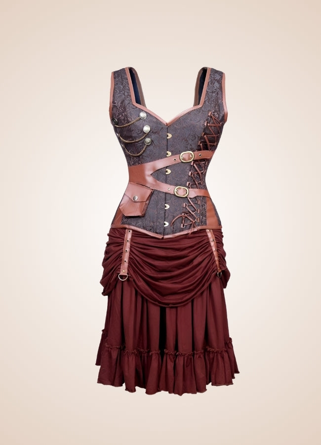 Steampunk Pirate Pocket Corset Dress - Steampunk Australia