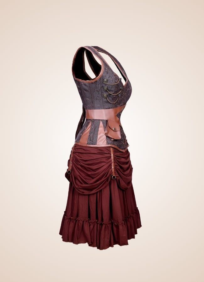 Steampunk Pirate Pocket Corset Dress - Steampunk Australia