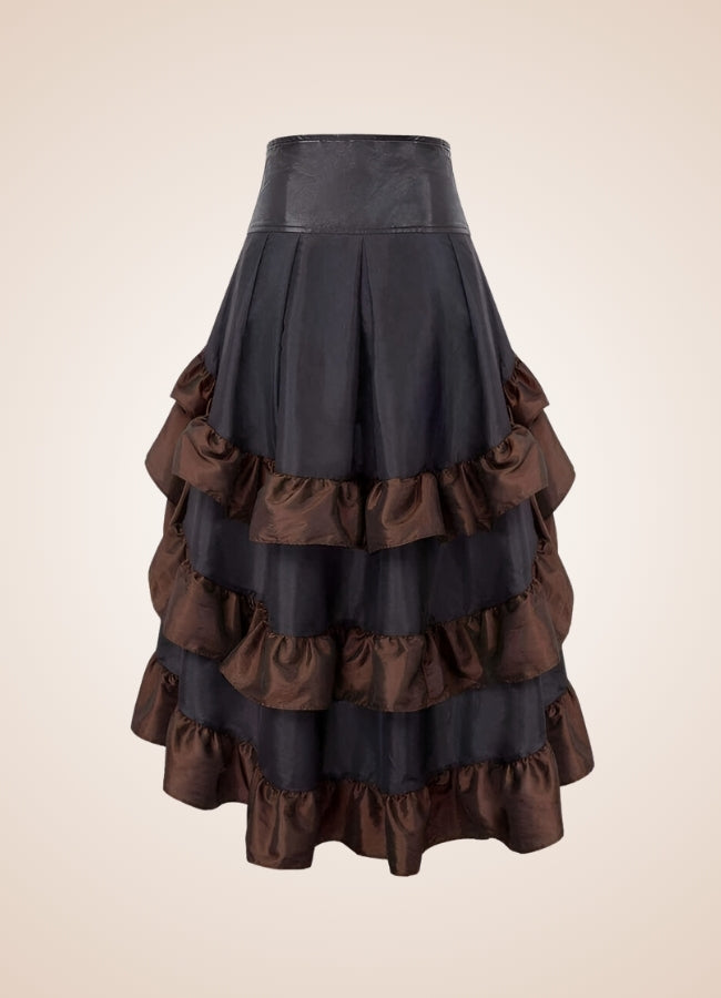 Steampunk Pirate Ruffled Skirt - Steampunk Australia