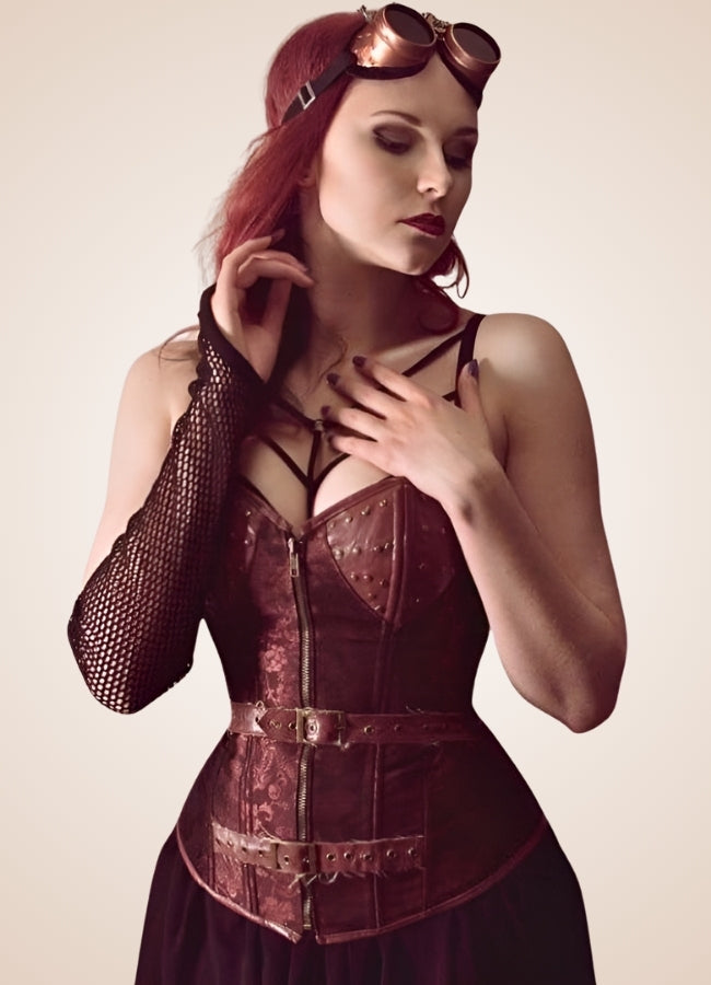 Steampunk Pirate Zipper Corset - Steampunk Australia