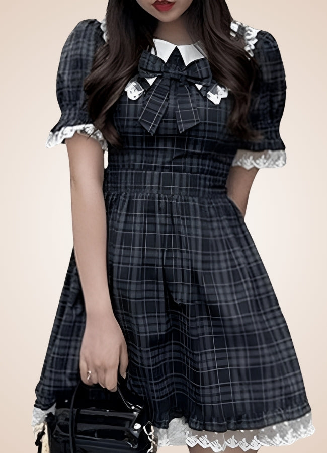 Steampunk Plaid Lolita Dress - Steampunk Australia