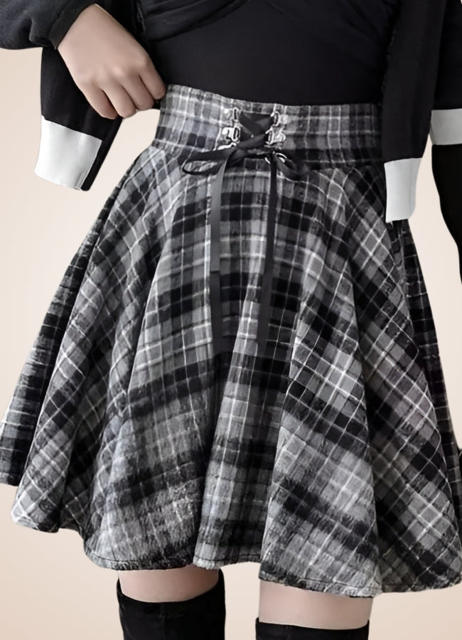 Steampunk Plaid Skater Skirt - Steampunk Australia