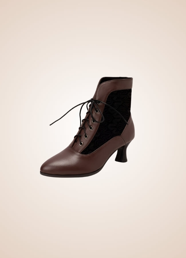 Steampunk Pointed Toe Ankle Boots - Steampunk Australia