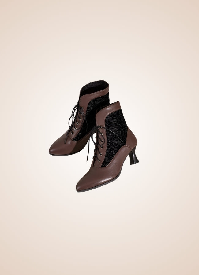Steampunk Pointed Toe Ankle Boots - Steampunk Australia