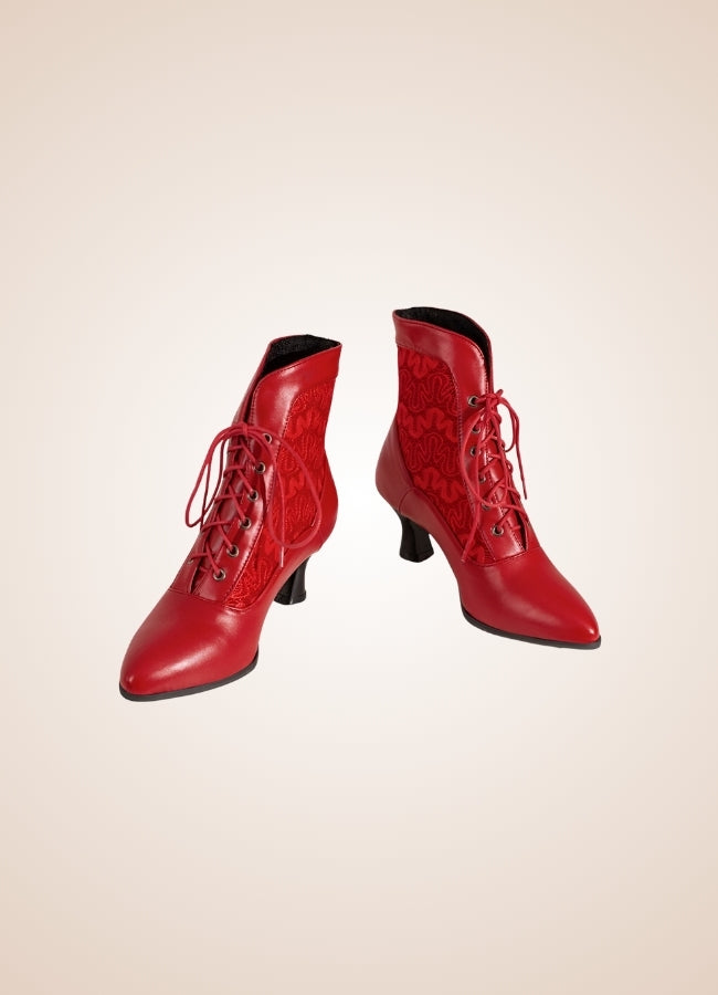Steampunk Pointed Toe Ankle Boots - Steampunk Australia