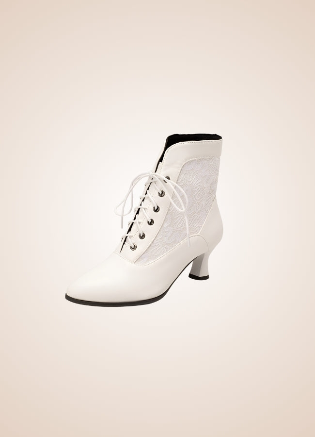 Steampunk Pointed Toe Ankle Boots - Steampunk Australia