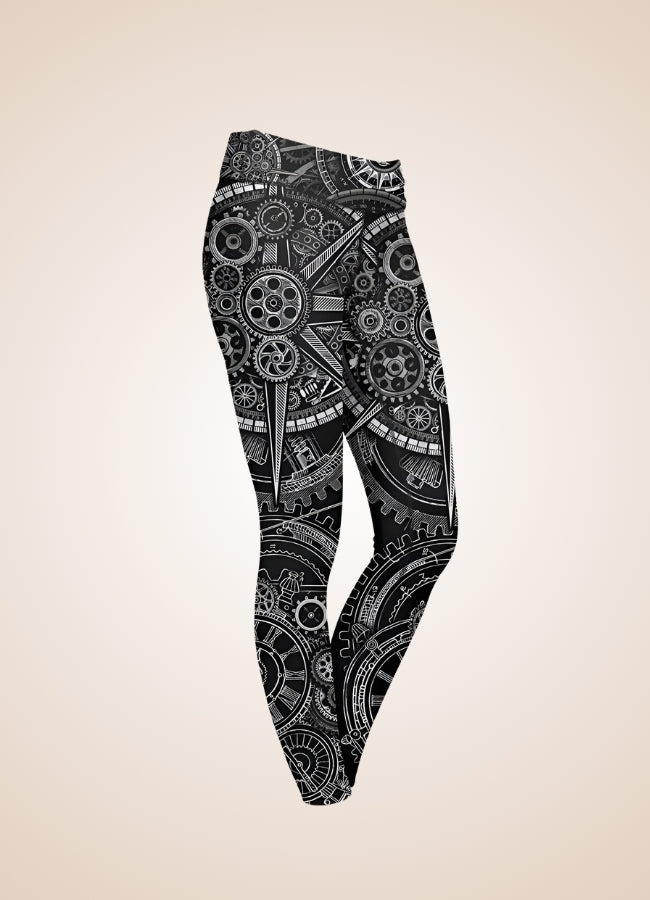 Steampunk Popular Pattern Legging - Steampunk Australia