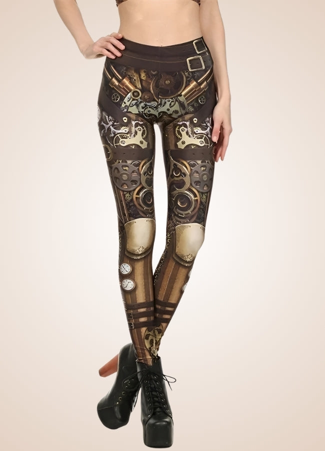 Steampunk Printed Legging - Steampunk Australia