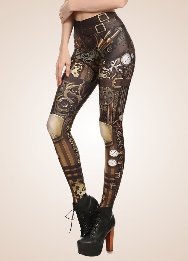 Steampunk Printed Legging - Steampunk Australia