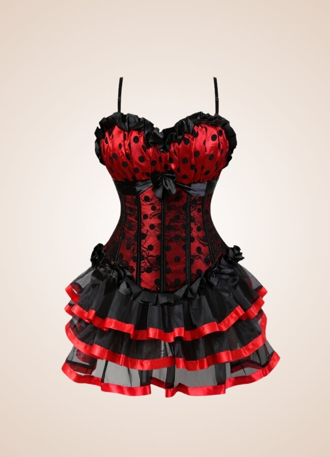 Steampunk Red Corset Mini Dress - Steampunk Australia