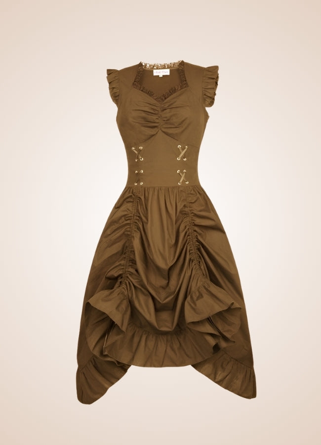 Steampunk Renaissance Sleeveless Dress - Steampunk Australia