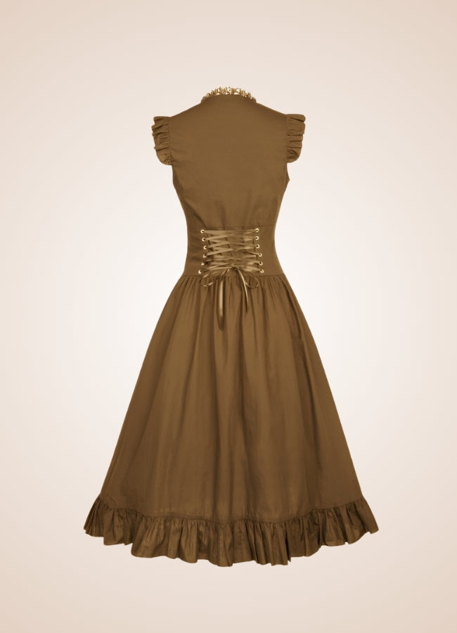 Steampunk Renaissance Sleeveless Dress - Steampunk Australia