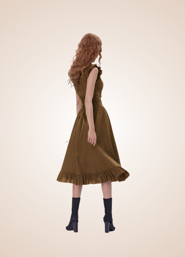 Steampunk Renaissance Sleeveless Dress - Steampunk Australia