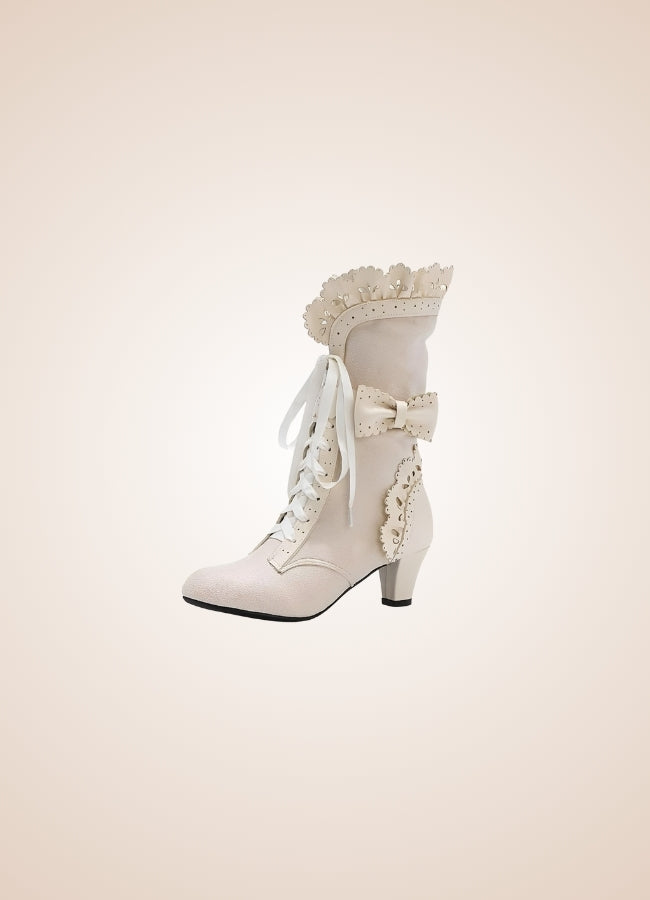 Steampunk Ribbon Heels Boots - Steampunk Australia