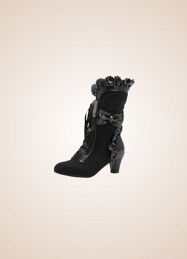 Steampunk Ribbon Heels Boots - Steampunk Australia