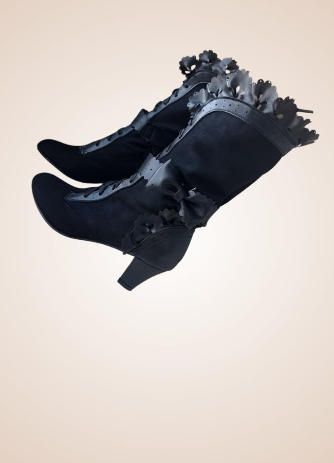 Steampunk Ribbon Heels Boots - Steampunk Australia