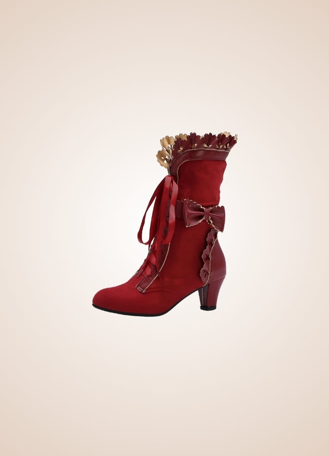 Steampunk Ribbon Heels Boots - Steampunk Australia