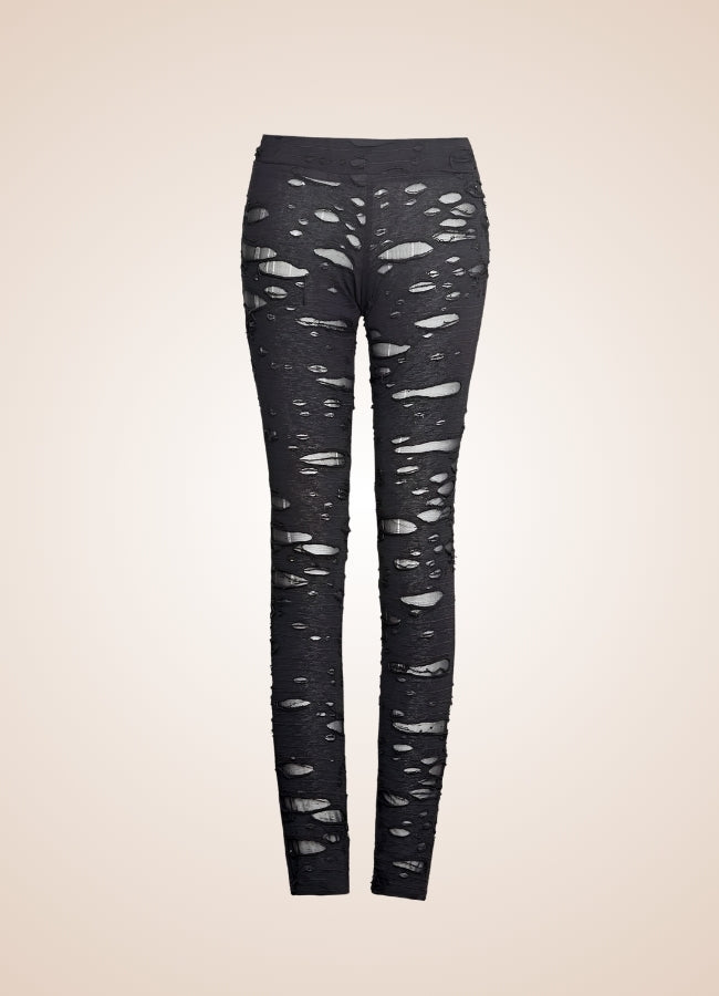 Steampunk Ripped Print Legging - Steampunk Australia