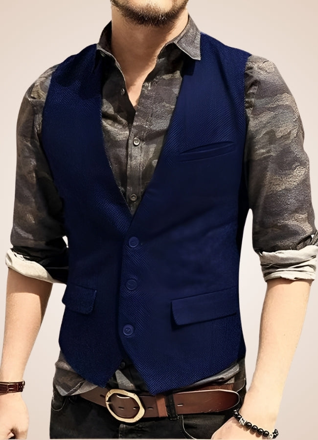 Steampunk Royal Blue Suit Vest - Steampunk Australia