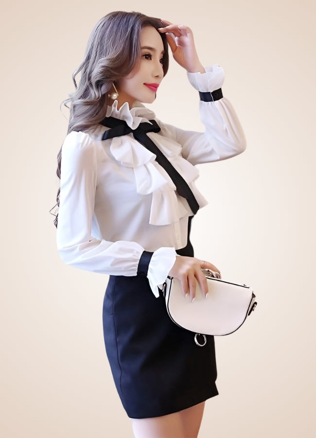 Steampunk Ruffled Korean Shirt - Steampunk Australia