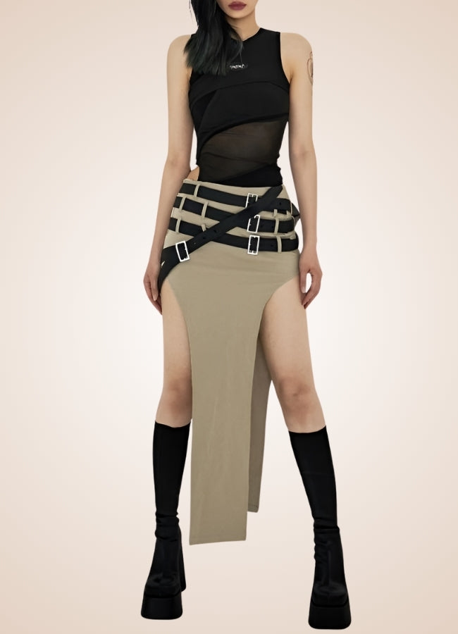 Steampunk Skirt With Belts - Steampunk Australia