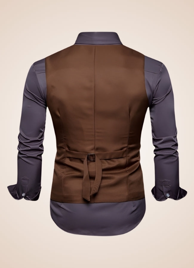 Steampunk Slim Fit Double Breasted Vest - Steampunk Australia