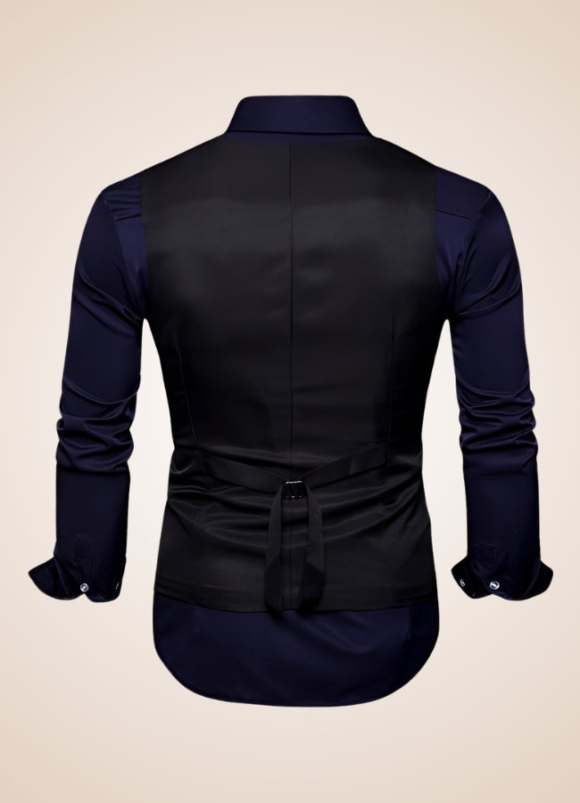Steampunk Slim Fit Double Breasted Vest - Steampunk Australia