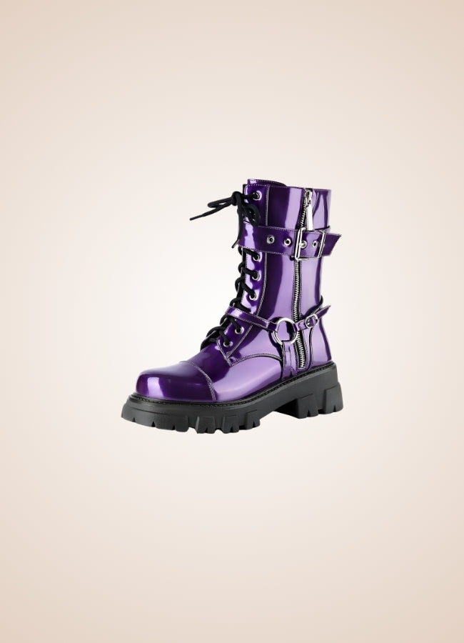 Steampunk Style Zipper Boots - Steampunk Australia