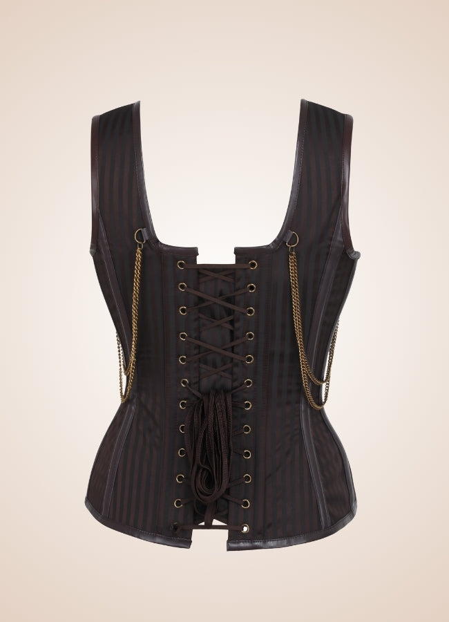 Steampunk Style Zipper Corset - Steampunk Australia