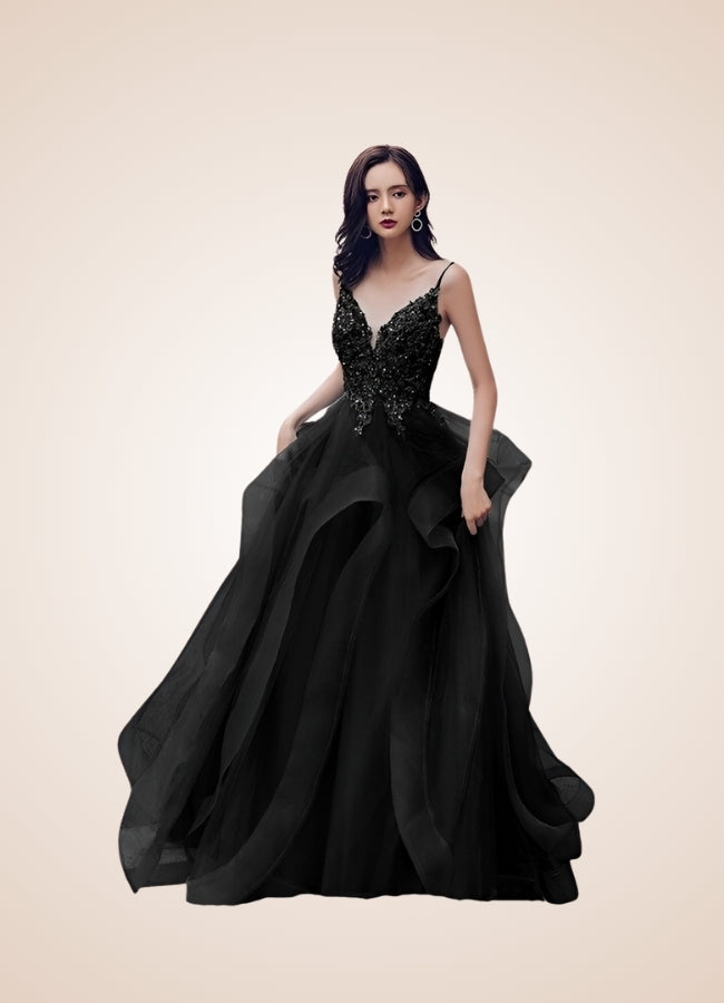 Steampunk V Neck Wedding Dress - Steampunk Australia