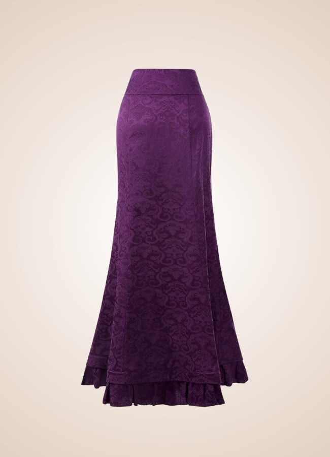 Steampunk Victorian Brocade Skirt - Steampunk Australia