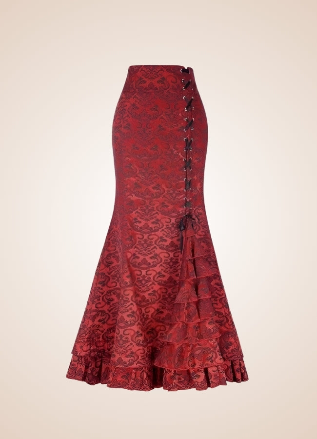 Steampunk Victorian Brocade Skirt - Steampunk Australia