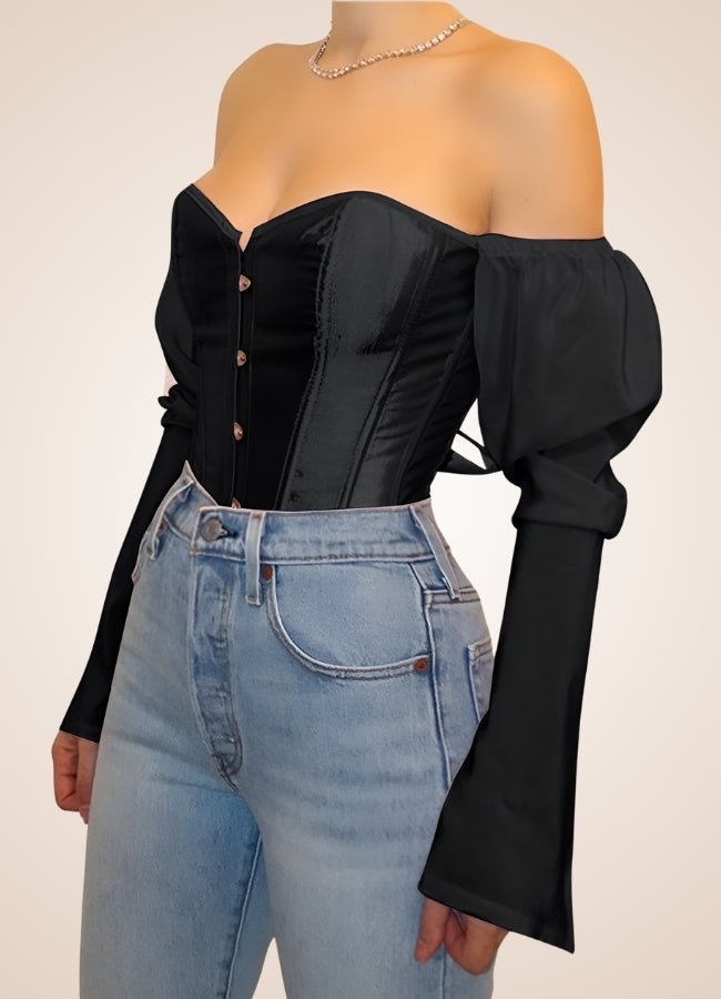 Steampunk Victorian Long Sleeve Corset - Steampunk Australia