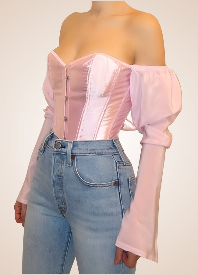 Steampunk Victorian Long Sleeve Corset - Steampunk Australia