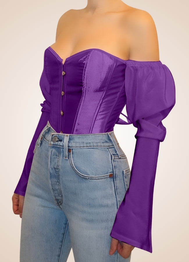 Steampunk Victorian Long Sleeve Corset - Steampunk Australia