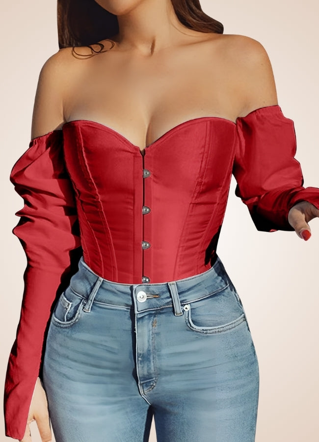 Steampunk Victorian Long Sleeve Corset - Steampunk Australia