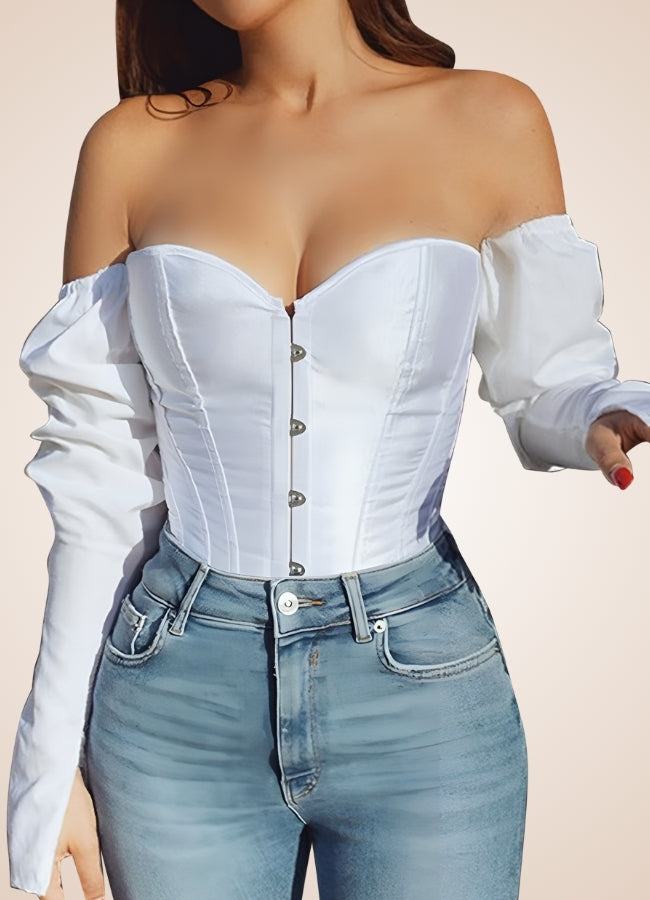 Steampunk Victorian Long Sleeve Corset - Steampunk Australia