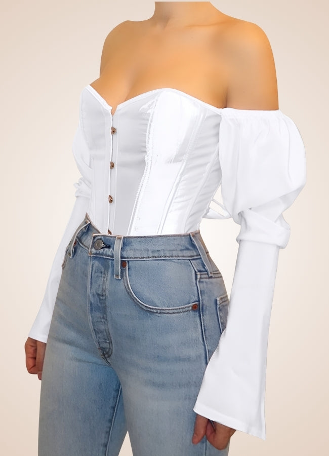 Steampunk Victorian Long Sleeve Corset - Steampunk Australia