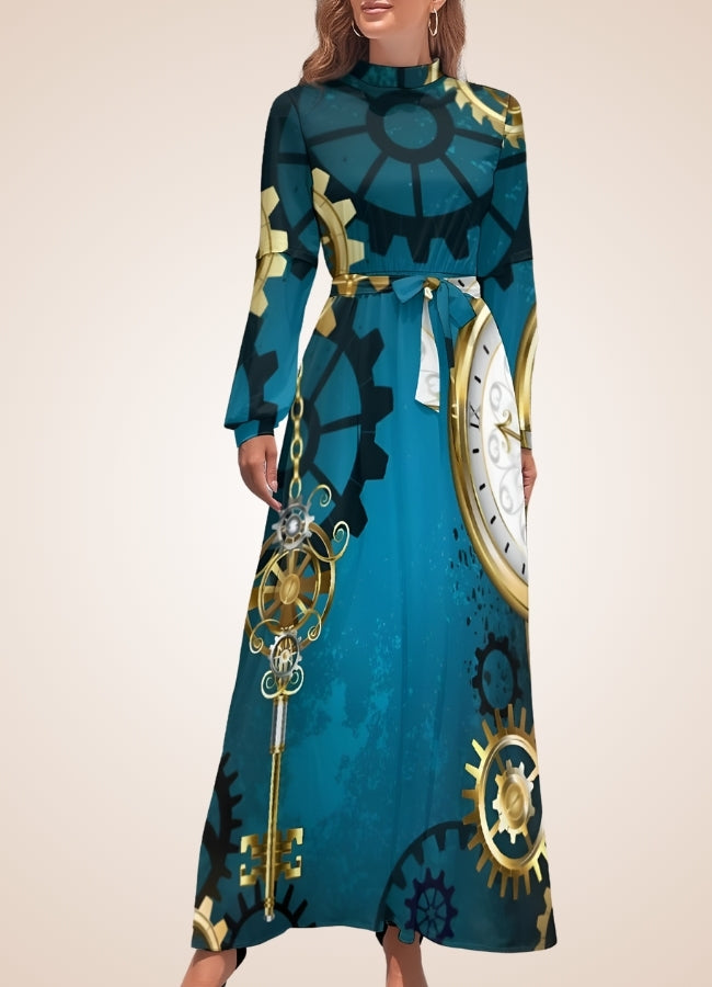 Steampunk Vintage Long Dress - Steampunk Australia