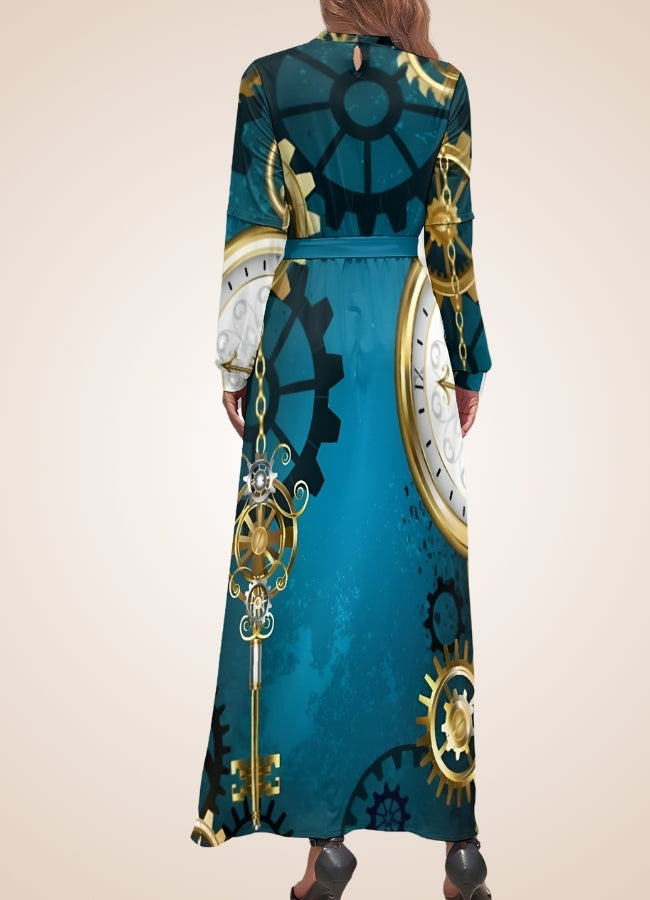 Steampunk Vintage Long Dress - Steampunk Australia