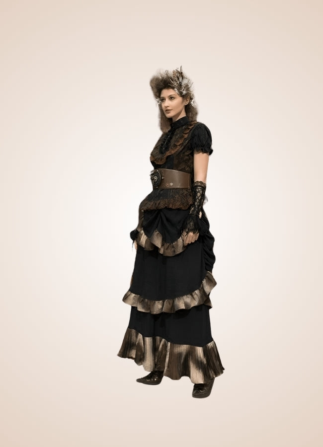 Steampunk Vintage Long Skirt - Steampunk Australia