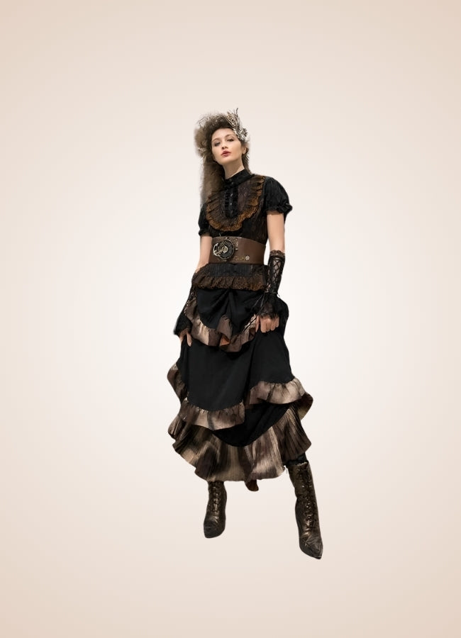 Steampunk Vintage Long Skirt - Steampunk Australia