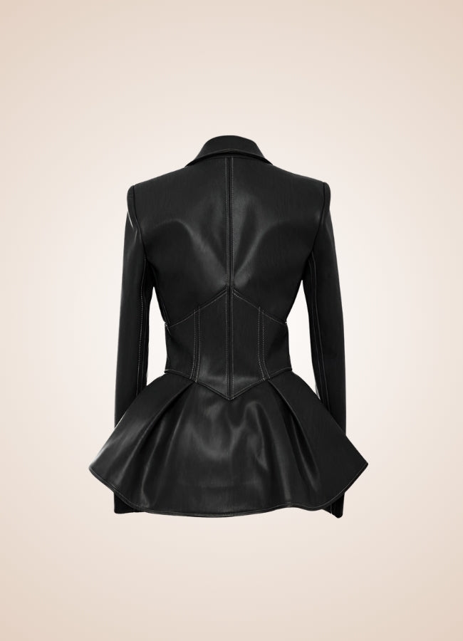 Steampunk Women's Leather Zipper Jacket - Steampunk Australia