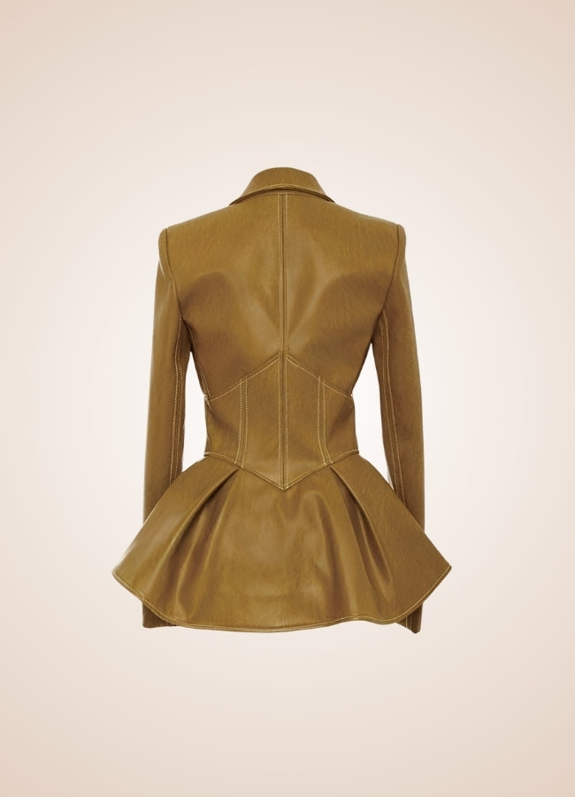 Steampunk Women's Leather Zipper Jacket - Steampunk Australia