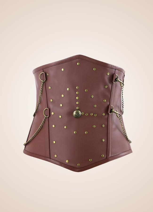 Underbust Leather Steampunk Corset - Steampunk Australia