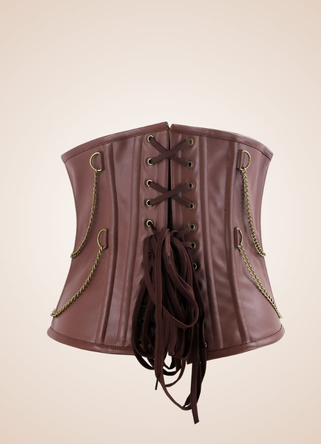 Underbust Leather Steampunk Corset - Steampunk Australia
